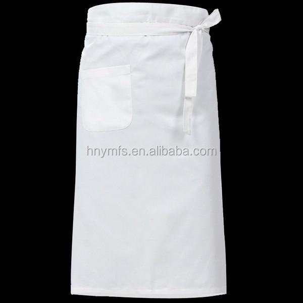 Kitchen Chef Work Wear Cotton Baking Chef Half Waist Apron