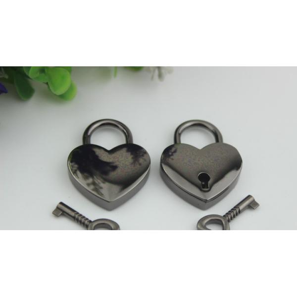 Bag heart-shaped shape light gold hardware decorative wedding padlock luggage hanging concentric lock