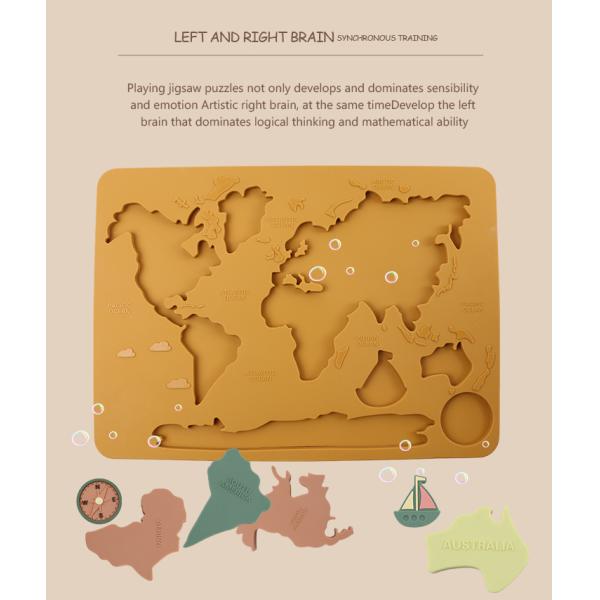 BPA Free Silicone Puzzle Eco Friendly For Kids Education Silicone Teething Puzzles