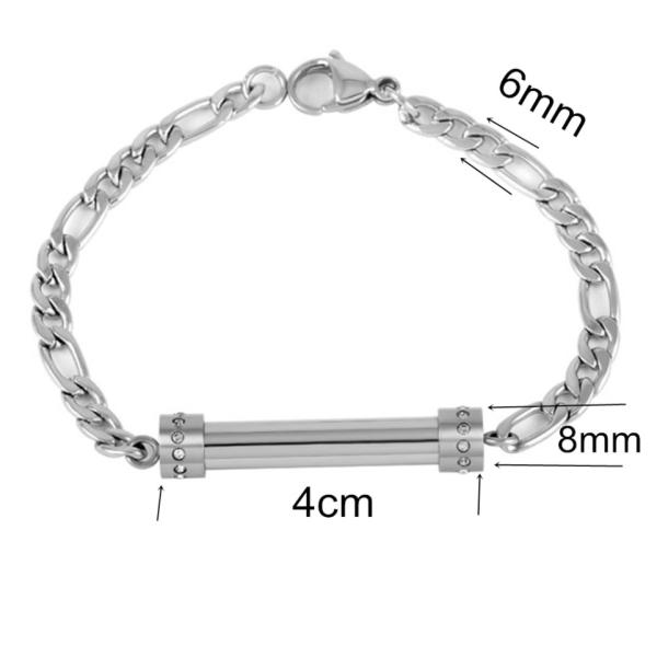 Free Shipping Personalized DIY Stainless Steel Cremation Jewelry Bracelet for Women Men