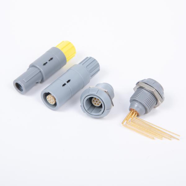 BEXKOM P series LEMO Redel ODU compatible circular push pull connectors with 2-26 Contacts IP50 to IP65 Rated and Gold Plated Brass Contacts plastic shell for Medical Devices