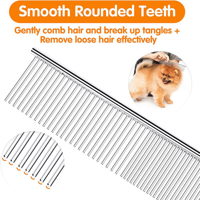 Stainless Steel Pet Grooming Tool Poodle Finishing Butter Comb For Cat Dog Pet