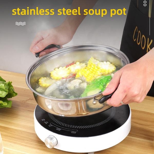 Wholesale 28cm Cooking Pot 2 Layer Cooking Steamer Stainless Steel Food Steamer Steamer Pot With Lid
