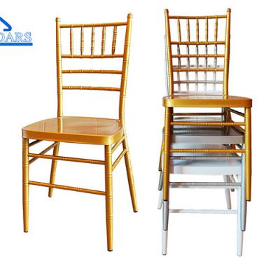 Luxury Gold Metal Party Tent Accessories Banquet Chair With Cushion For Wedding