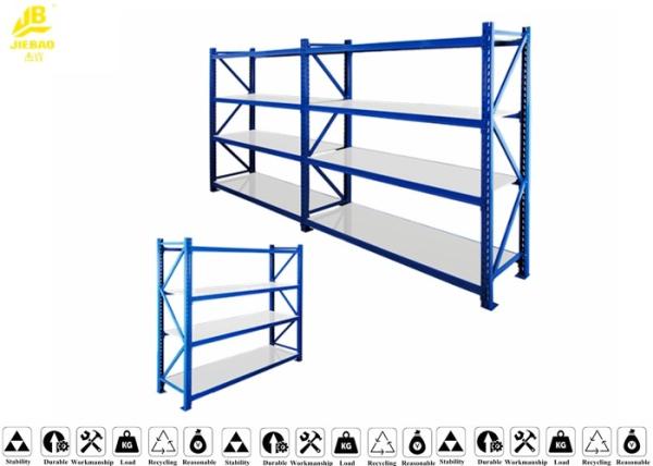 Stable Heavy Duty Warehouse Racking Shelving / Industrial Racks And Shelving 0.6mm