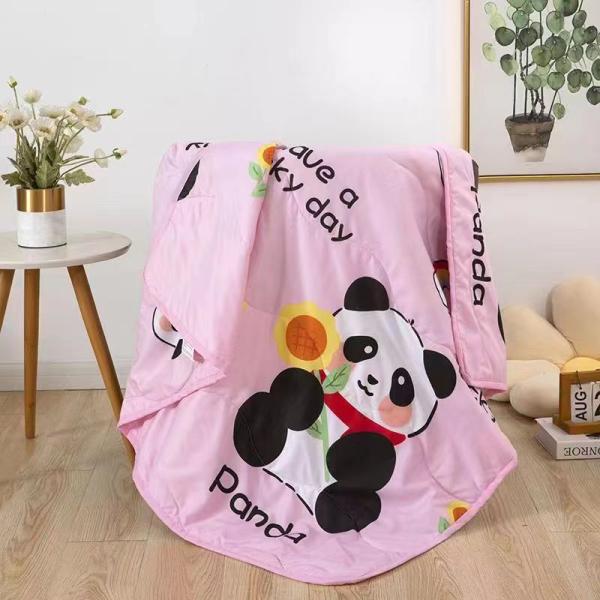 Custom Logo Summer Quilts for Children Cartoon Prints Cotton Material Air Conditioner