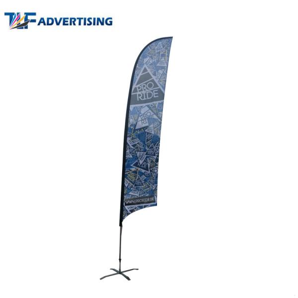 Attractive Racing Custom Advertising Banners 7 Foot Wind Resistant Colorful Portable