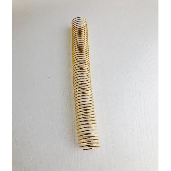 Electroplated Gold 1-1/2 Metal Steel Single Loop Spiral Coil