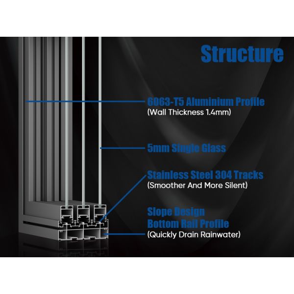 Engineering Project Customized Windows and Doors Factory Direct Sales Aluminium Alloy Sliding Window