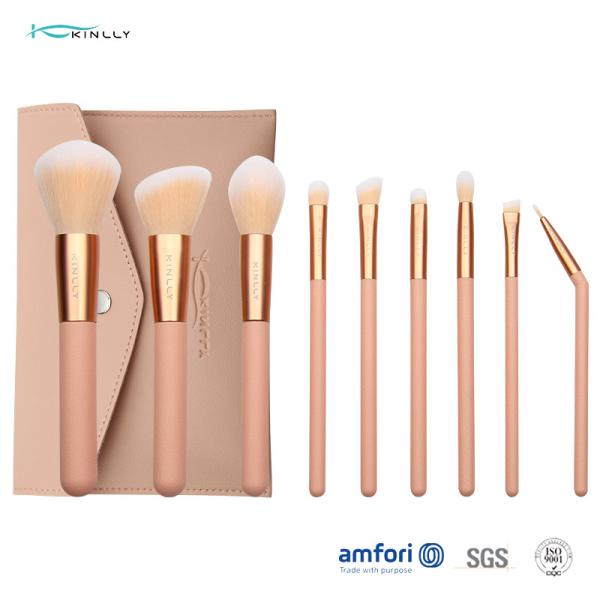 набор щетки макияжа пластиковой ручки 9pcs оранжевый с поли сумкой