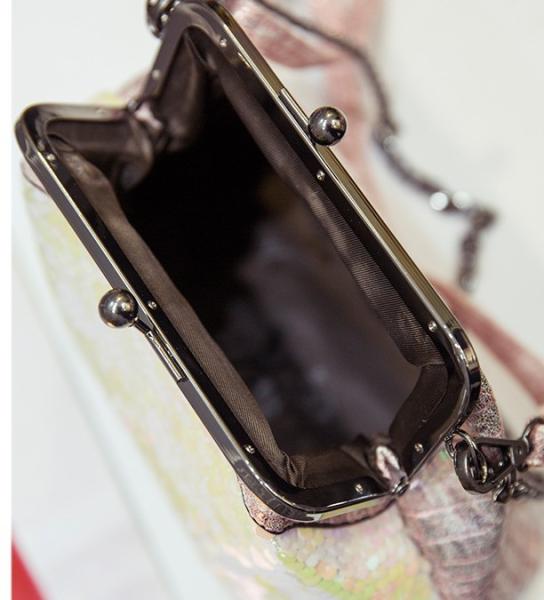 2016 sequined shoulder bag female alligator handbag new European and American fashion evening bag doctors bag tide