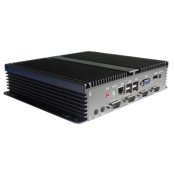 Aluminum Alloy Embedded Industrial Box PC 2LAN 6COM 6USB I3 I5 I7 CPU