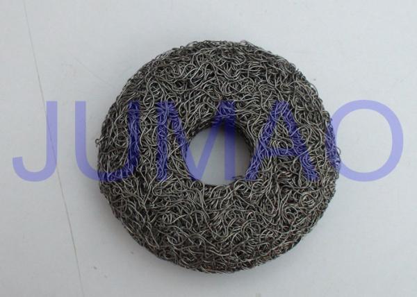 Overall Rigidity Knitted Mesh Filters High Strength Round With Hole In Center