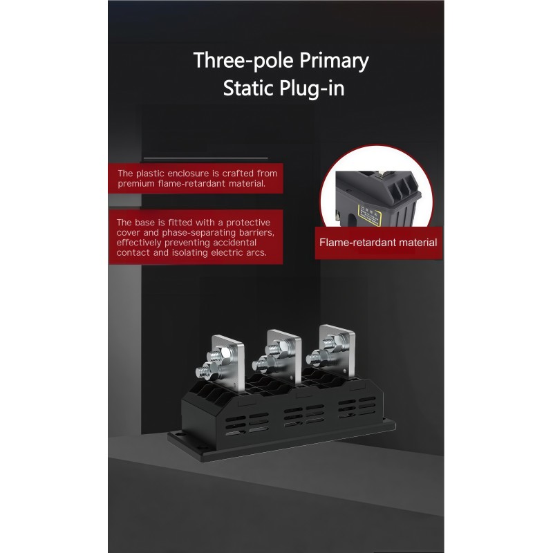 MOLDVOLT 690V Three-Pole LV Switchgear Cabinet Main Circuit Connector with 125A-630A Current Rating for Industrial Use