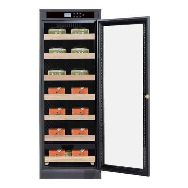 Sturdy Wood Electric Cigar Humidor Cabinet with Digital Control Panel and Built-in Humidification System