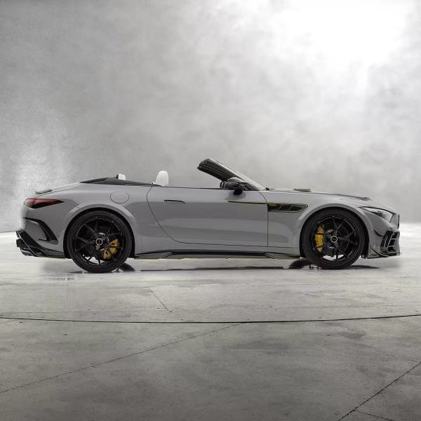 for Mercedes SL63 Carbon Fiber Body Kit SL63 Upgraded MSY style carbon fiber front lip diffuser Spoiler widebody kit