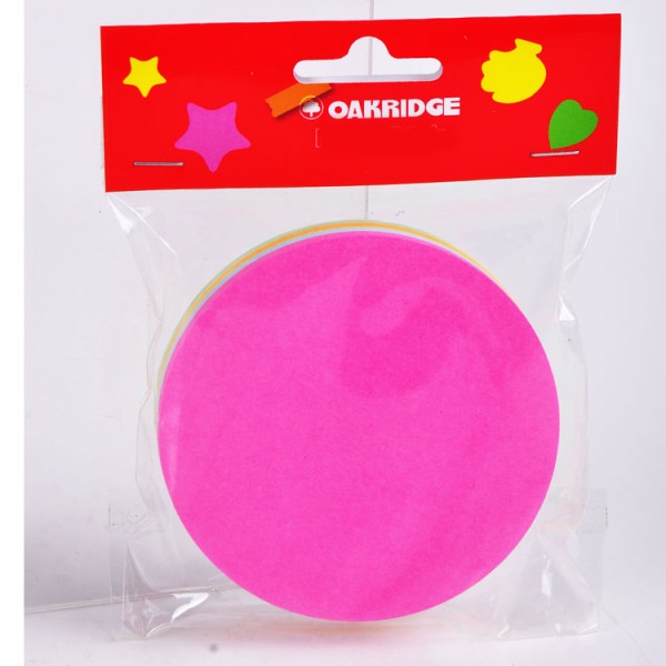 Hot sale round flower leaf heart star strawberry shape colorful fluorescence sticky note