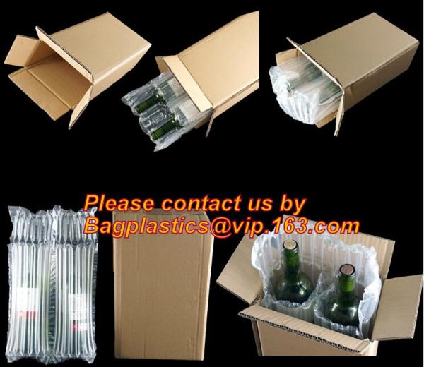 air cushion pillow bags, inflatable air filled pillow bag, shockproof recycable air pillow glass bottle bag, bagplastics
