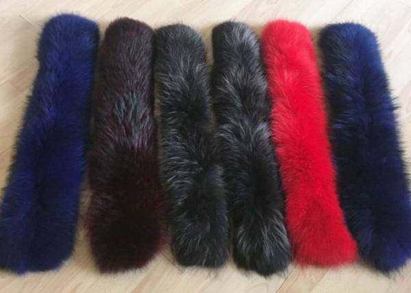 Raccoon fur collar Luxurious Ladies Long Dechable Leather Coat Collar 100cm