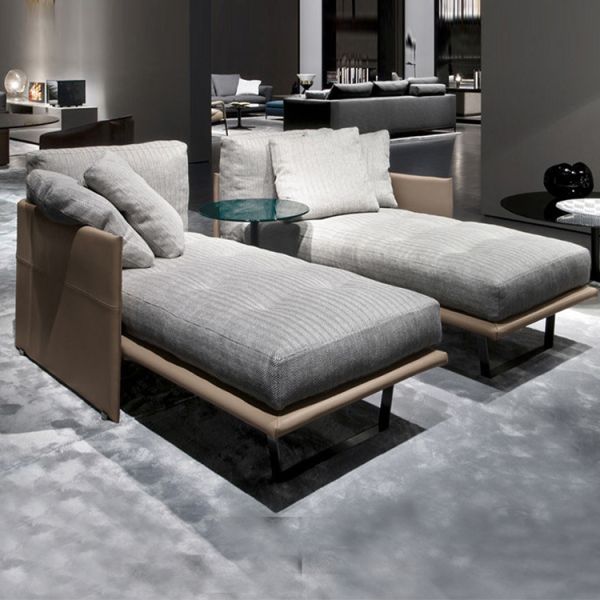 Minimalist Italian Designer Dylan L Shaped Sofe Set Furniture Living Room Salas Modern Luxury Withe Fabric Sofa