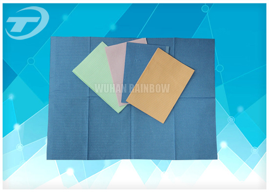 Disposable Medical Dental Patient Bibs 2 Ply Paper + 1 Ply Poly Film CE/ISO Certificate