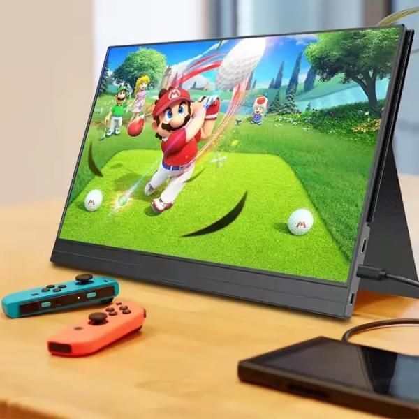15.6 Inch 4K Type C HDR Portable Dual Screen Monitor Touch LCD Screen For PS5