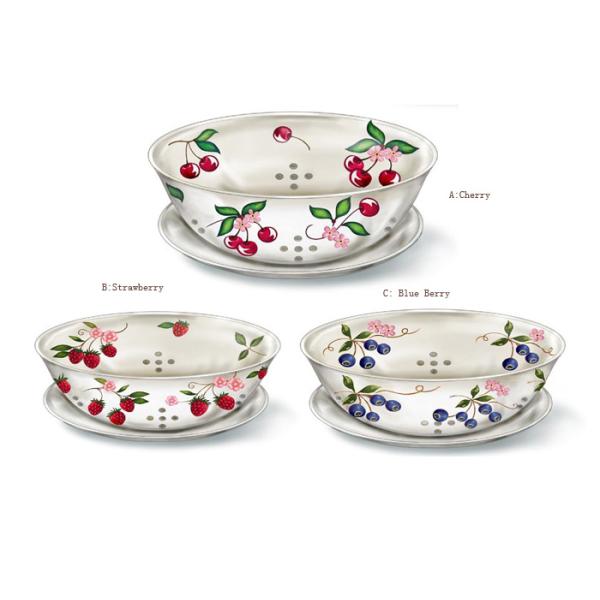 Food Safe Ceramic Houseware 8 Inch Saucer Ceramic Colander Fruit Bowl