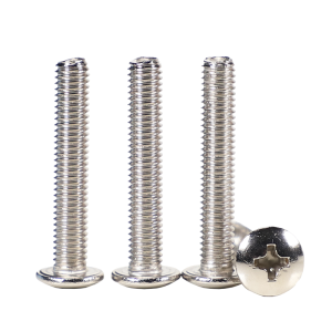 201 stainless steel flat head screw, mushroom head, cross recessed machine screw