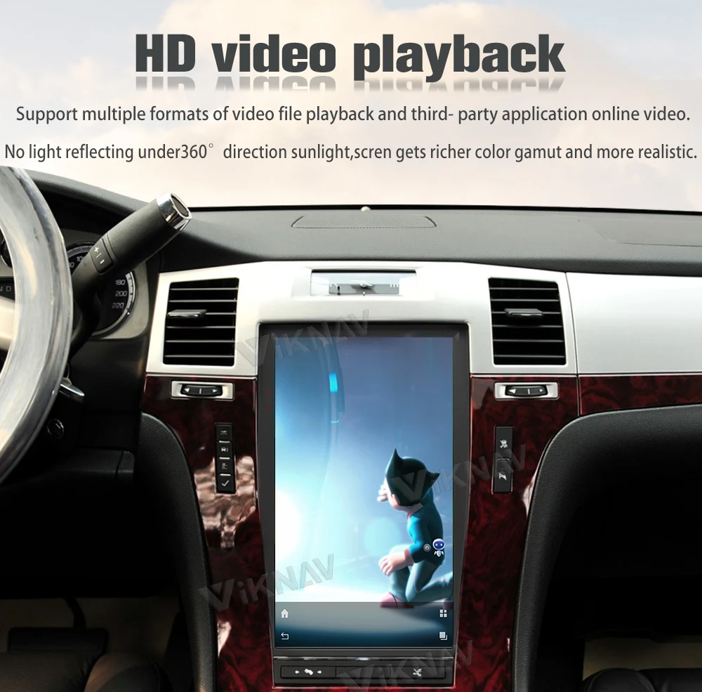 Touch Screen GPS Navigation Cadillac Escalade Radio Replacement 2008-2012 Wireless Carplay