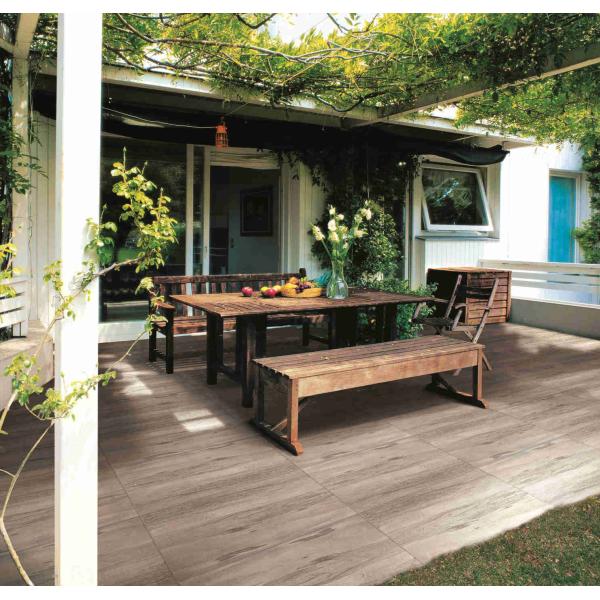 Серые на открытом воздухе деревянные плитки фарфора влияния/плитка пола деревянным выглядеть керамическая