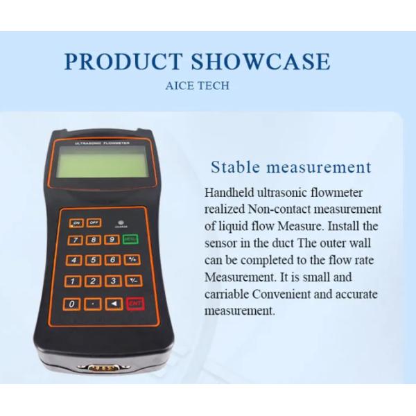 Handheld Ultrasonic Flow Meter IP65 Industrial Grade With Non Intrusive Design