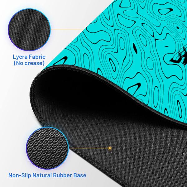 Black White Square Mouse Pad Large Custom Rubber Mat for Sublimation 220*180*2mm Size