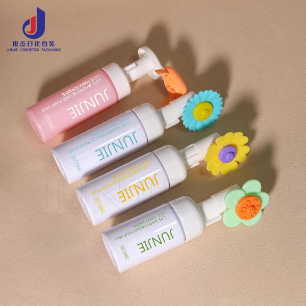 Cute New Style 100ml-200ml PET Mousse Foam Bottle Pressing Hand Sanitizer Plastic Bottle Face Wash Facial Cleanser Bottle