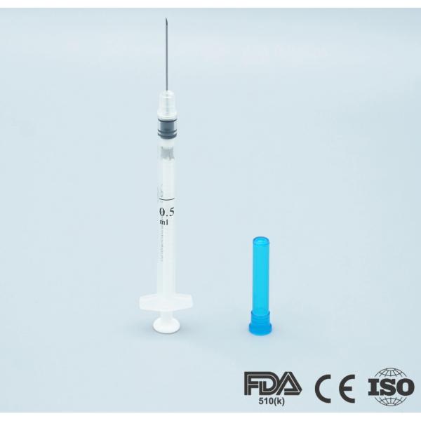 Medical Disposable Syringe Auto Disable 0.05ml-1ml Metal Clip Lock OEM