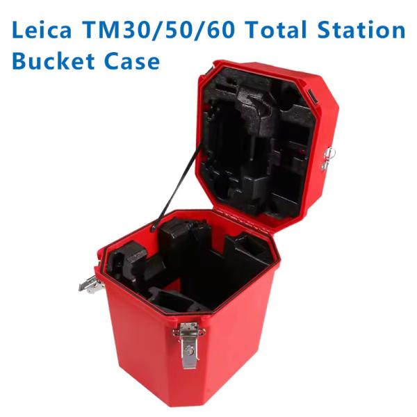 赤色のプラスチック製キャリングケース、Lei Co用ハードケース、Lei Ca Total Station TM30 TM50 TM60 TS60用キャリングボックス