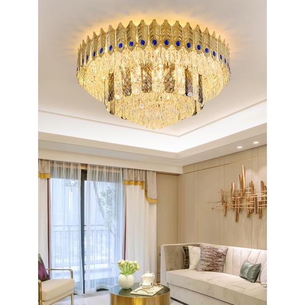 Пост-современная роскошная лампа спальни столовой комнаты прожития потолочной лампы пера хрустальной люстры