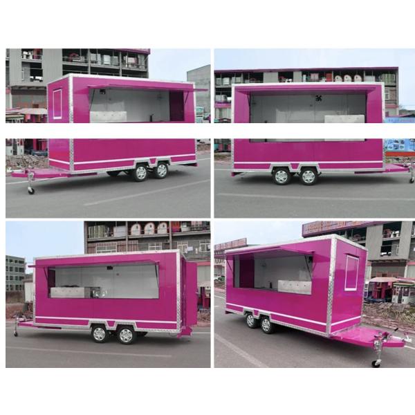 Горячие доги пончики гамбургеры продовольственный трейлер мороженое сок закуска продажа мобильный лагерь питание