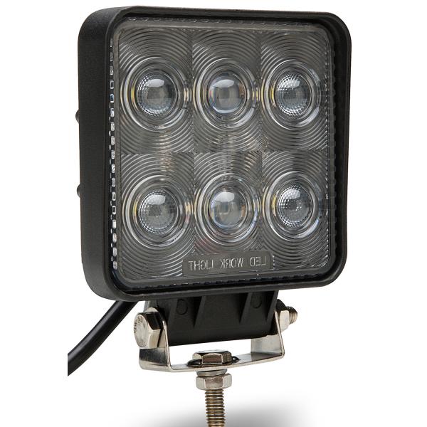7D 10-30V high quality 18W PC lens Black led offroad work light 4x4 HCW-L18286 7D