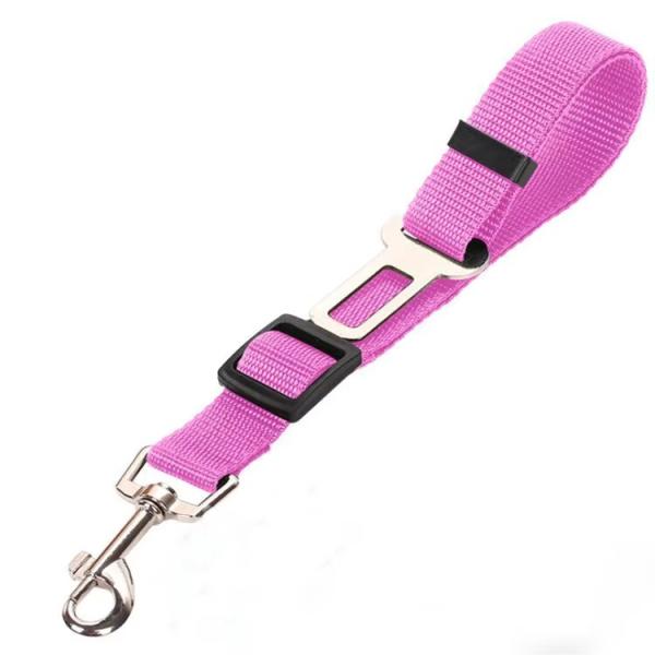 Colorful Adjustable Car Dog Leash Customized Pet Seat Belt Leash