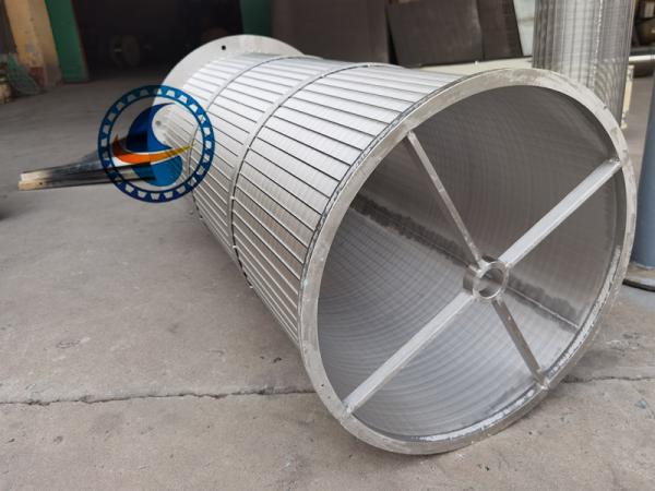 SS304 Wedge Wire Rotary Screen Drum Filter 750x1100mm