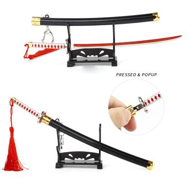 Katana Tsuyuri Kanao Mini Metal Sword Keychain Demon Slayer Character 22Cm Customization