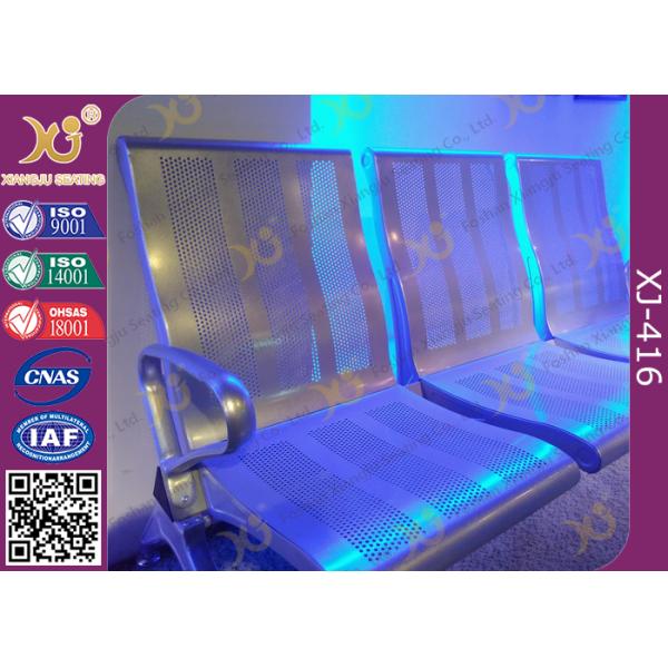 Powder Coated Steel Beam PU Cushion Waiting Lounge Chairs For Station