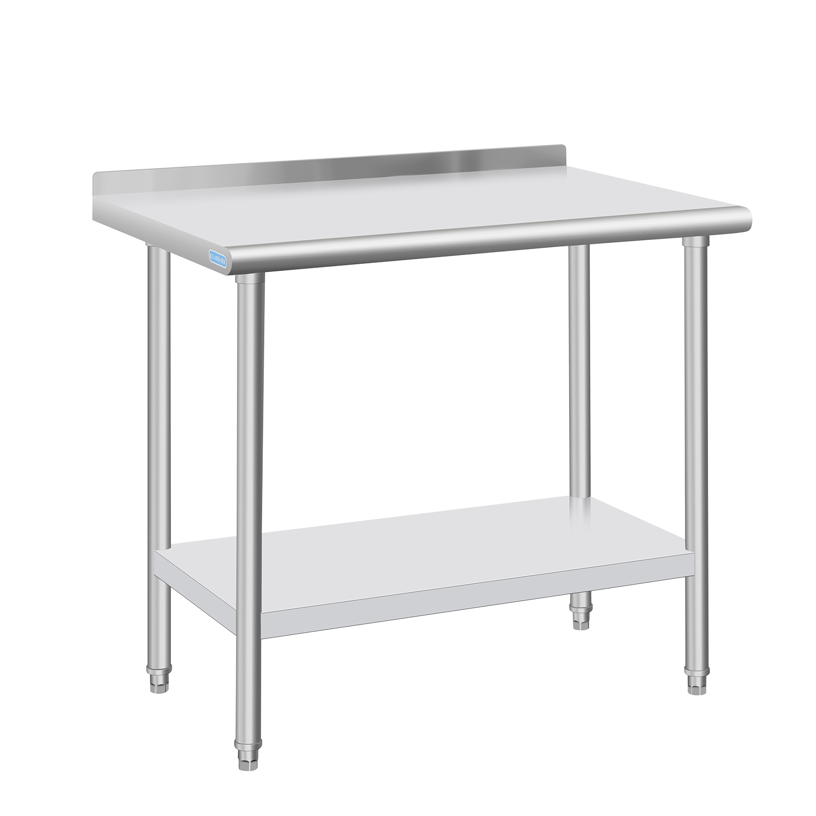 Stainless Steel Kitchen Workbench with Adjustable Height Legs and Corrosion Resistant Customized Size Preparation Countertop