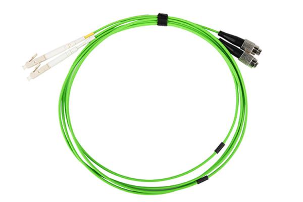 OM5 Customized ST To LC UPC Fiber Optic Patch Cords With Green FTTH