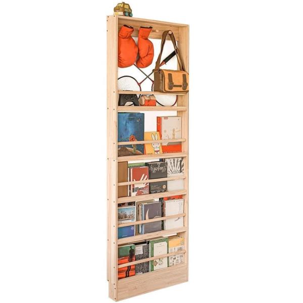 Space-Saving Wall Mount Shelf for Kids' Toys and Books Wooden Bathroom Wall Cabinet