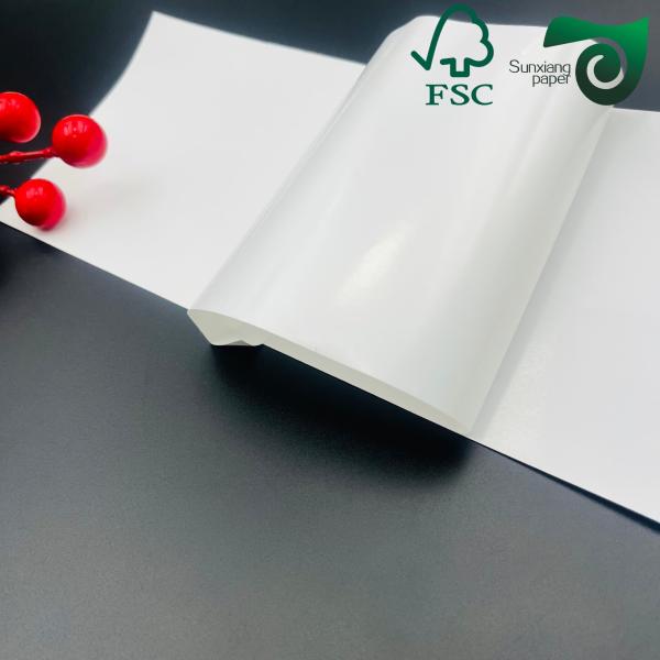 226μM Self Adhesive Sticker Paper White Glossy Waterproof Polypropylene Synthetic Paper