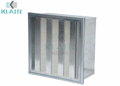 Filtro de ar econômico de Hepa do banco de V com construção resistente de aço galvanizada