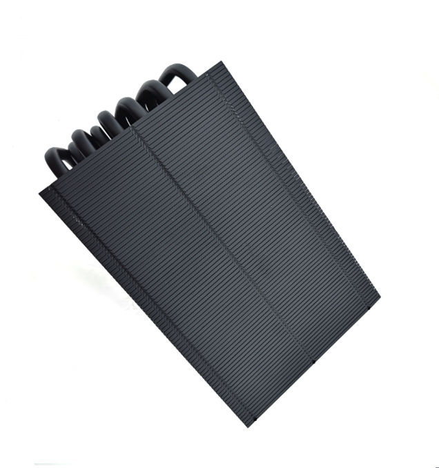 Custom 6 Heat Pipe Heatsink, Aluminum Fin Stack Heat Sink Module for Server IGBT Laser Power Amplifier Cooling