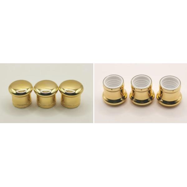 Золотая пластиковая грибка с формой ультрафиолетовой винтовой крышки для парфюмерной бутылки косметической бутылки