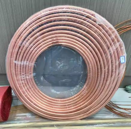 Gas Powered Copper Refrigeration Tube Pancake Coil Soft Temper Ends ASTM B280 Industrial